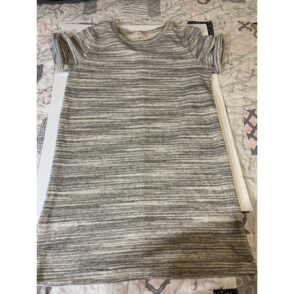 Everly Women's Small Gray & White T-shirt Dress Aline, Lounge Wear